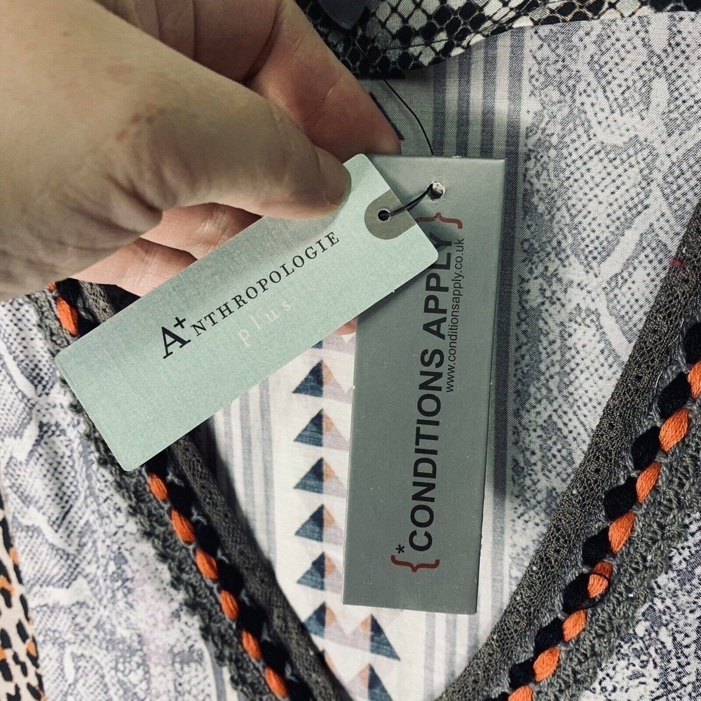 Anthropologie Conditions Apply Luca Tasseled Tunic Womens Plus Size 1X NWT $130 - Picture 13 of 16